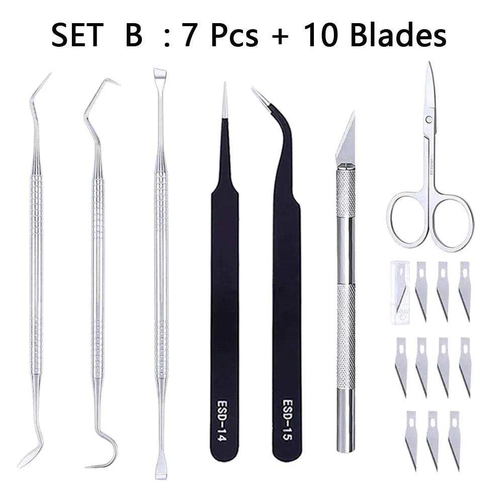 Vinyl Weeding & Wrap Tool Set – Picks, Tweezers, Knife & Scissors