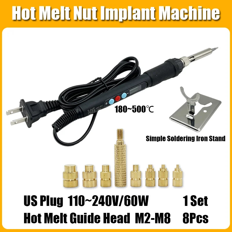 Screw Thread Hot Insert M2/2.5/3/4/5/6/8 Brass Knurled Nut Implant Machine