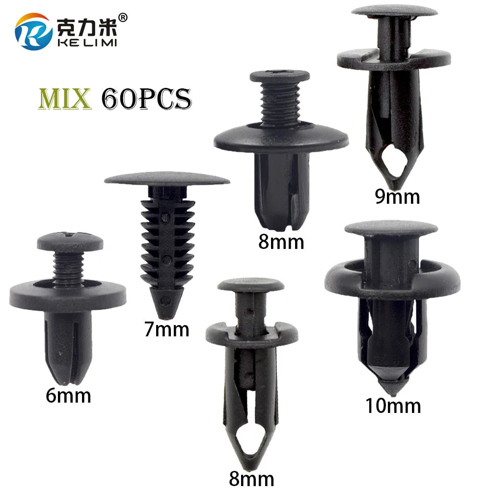 Nylon Car Trim Panel Retainer Clips (60pcs)