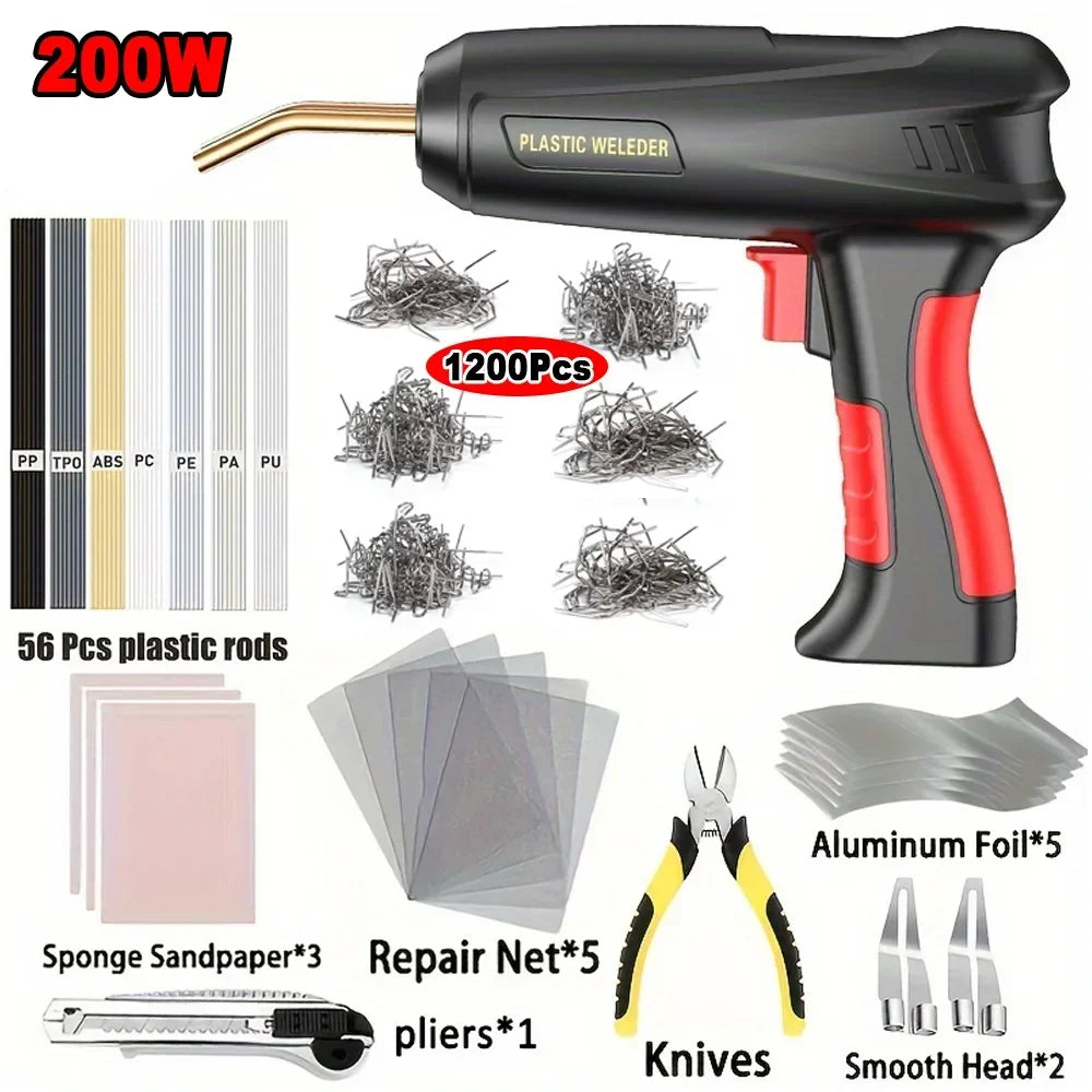 Hot Stapler Gun Upgraded 2 in 1 200W – Garage Tools for Plastic Welding, Bumper Repair
