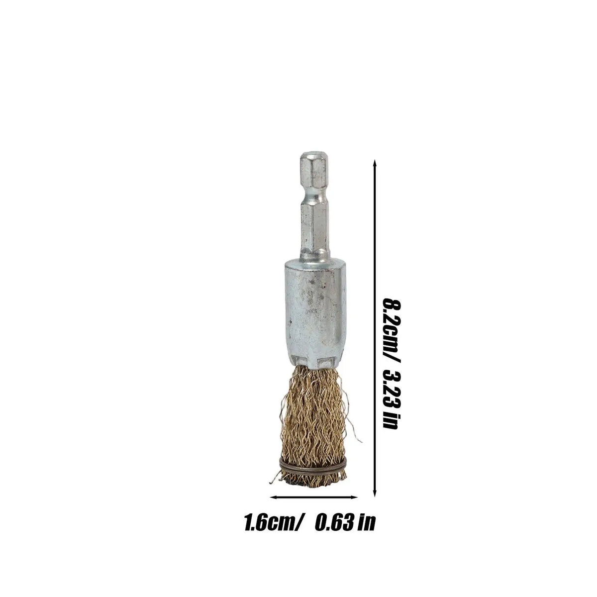 Polish Steel Wire Brush Hexagonal Handle Electric Rust Removal Brush High-speed Rotation Welding Point Polishing Tool Accessory