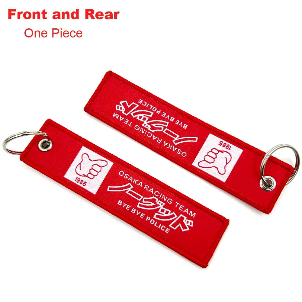 Embroidered Keychain - JDM, Nos, Recaro, Bride, Initial D, HKS