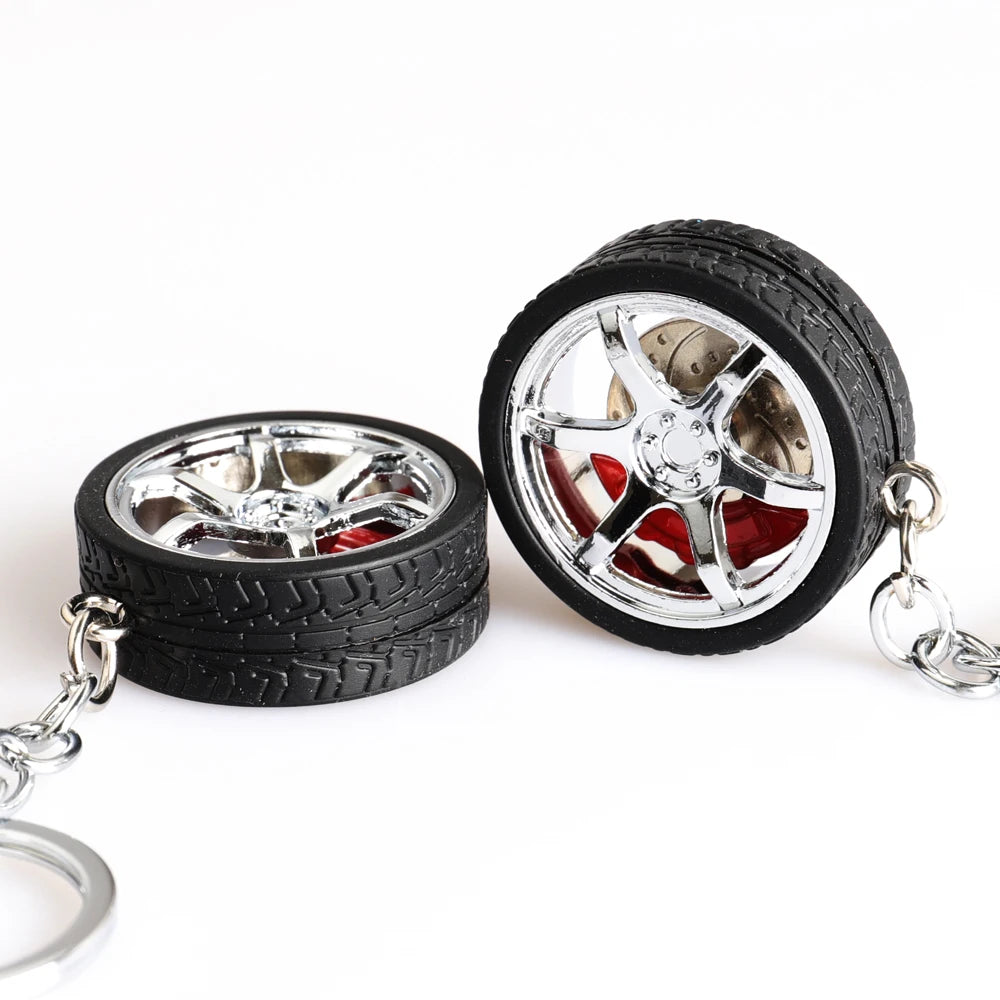 Wheel Keychain - TE37 TOYOTA Style with Aluminum Brake
