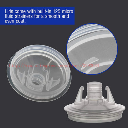 Paint Spray Gun Cup Kit with Lids – 160-800ml Disposable Mixing Cups, 10-Pack