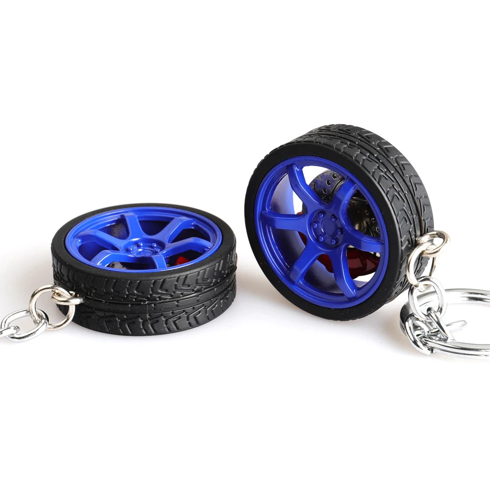 Wheel Keychain - TE37 TOYOTA Style with Aluminum Brake