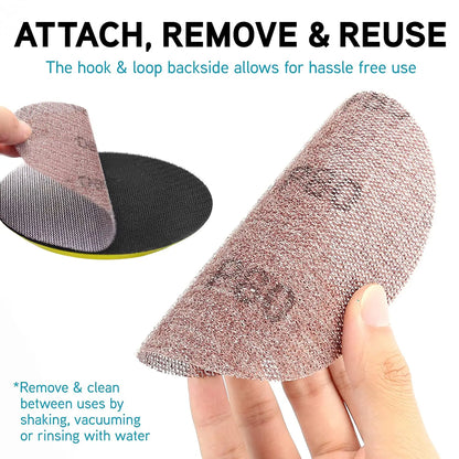 Mesh Disc Sandpaper, Official VIBRATITE 150mm/6 Inch, 80-600Grit 60Pcs