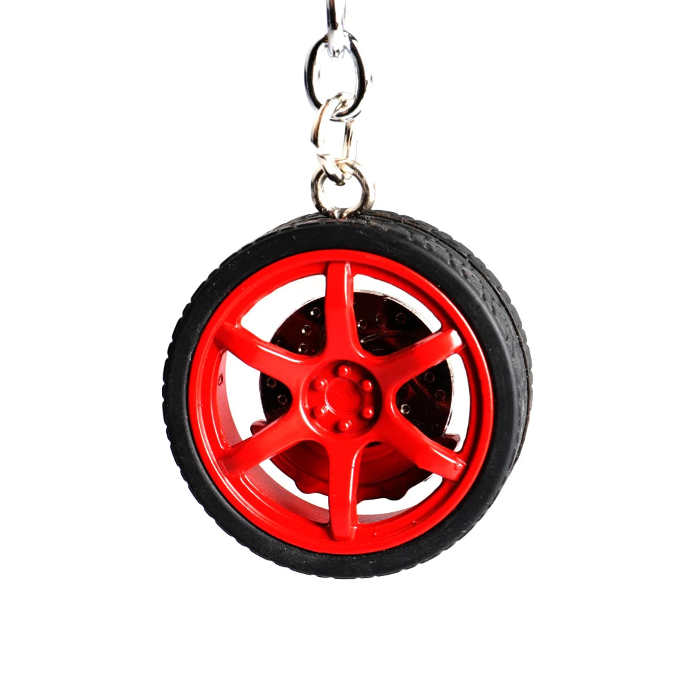Wheel Keychain - TE37 TOYOTA Style with Aluminum Brake