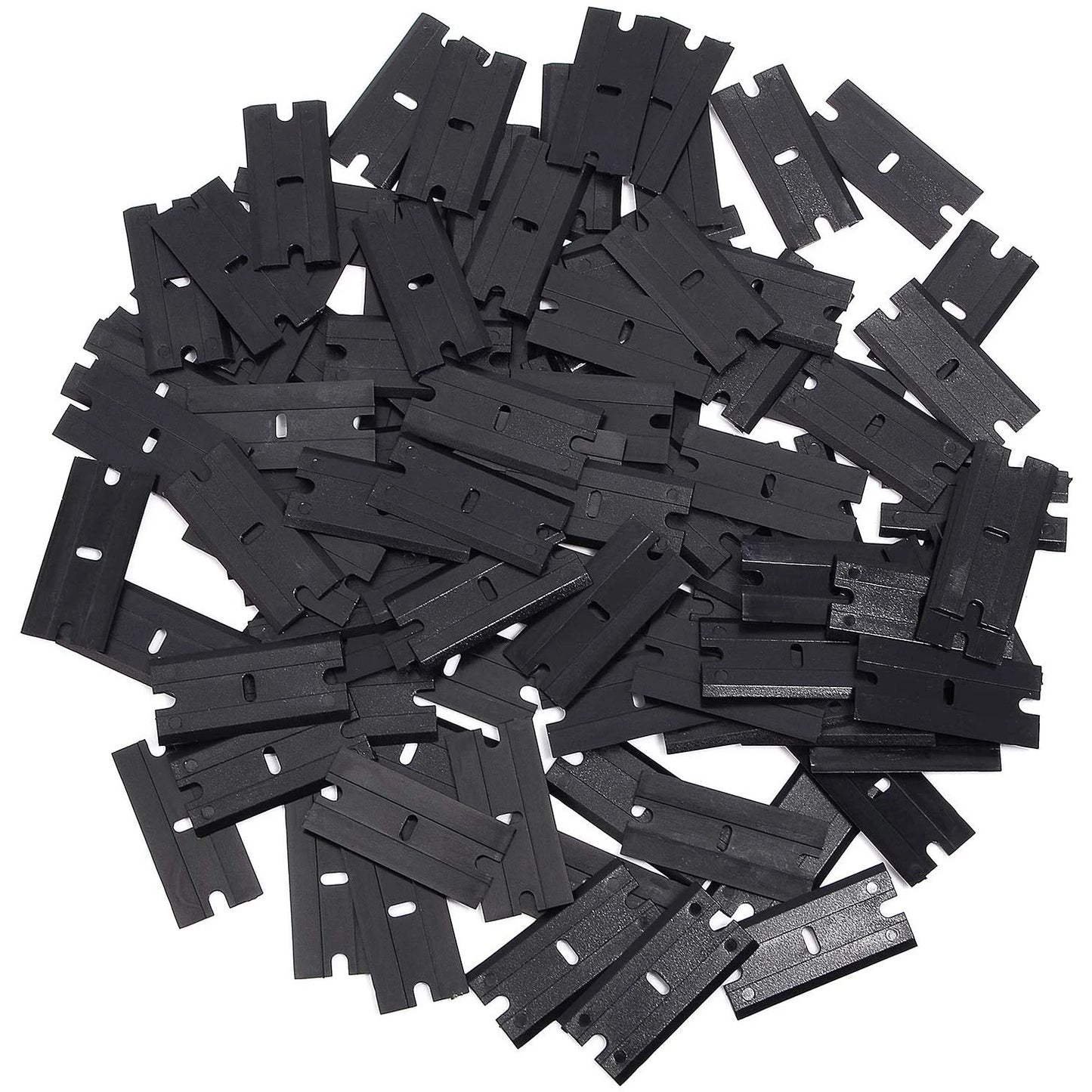 Plastic Razor Blade Double Edged 100pcs - Window Glass Scraper, Wrapping Squeegee,Tools