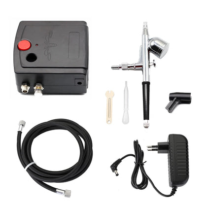 Dual-Action Airbrush & Compressor Kit – Spray Gun Set for Custom Automotive Paint & Model Work