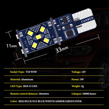RXZ T10 W5W Canbus LED Bulb – SMD Instrument & Dome Light, No Error (12V, 6000K)