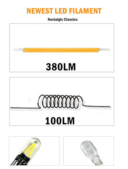 W5W T10 LED COB Filament Bulb – Car Interior Reading, Dome & License Plate Light (12V)