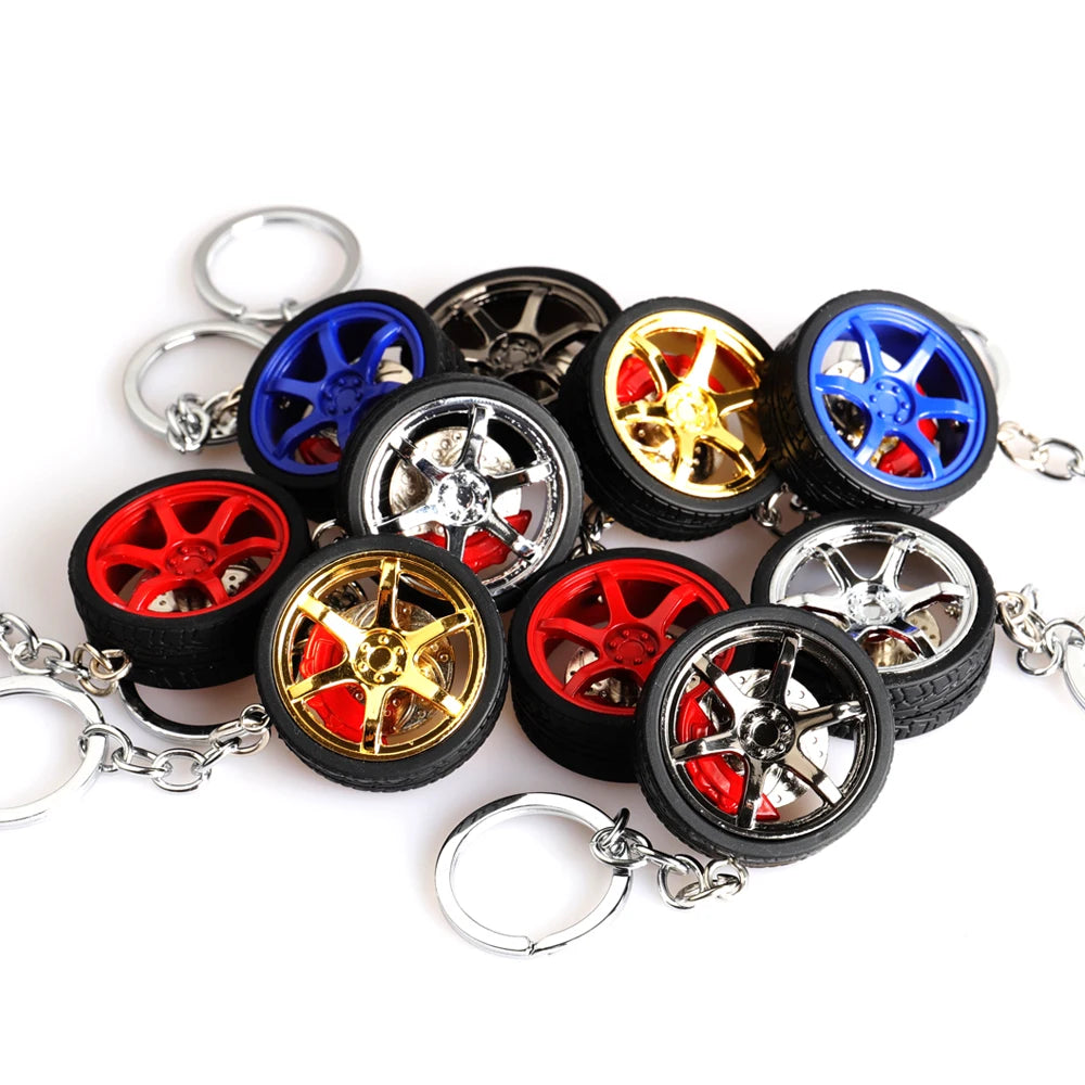 Wheel Keychain - TE37 TOYOTA Style with Aluminum Brake