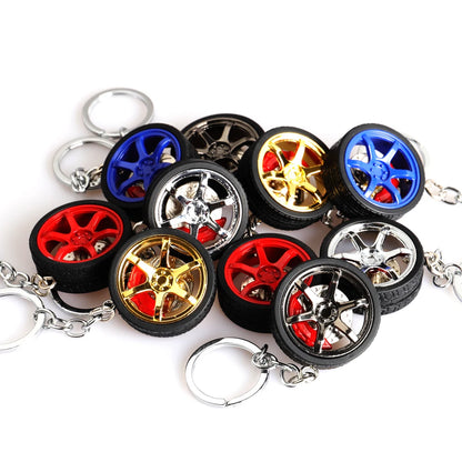 Wheel Keychain - TE37 TOYOTA Style with Aluminum Brake
