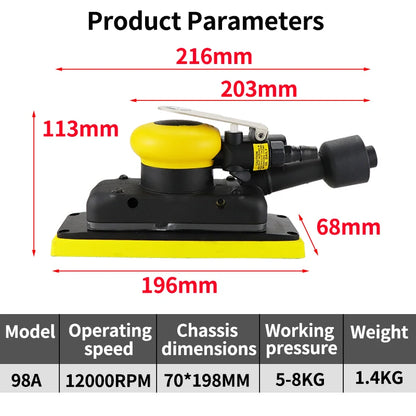 Pneumatic Air Square Sanding Machine (Mirka MIRKA Clone) 70x198mm, 90x180 and 70x100