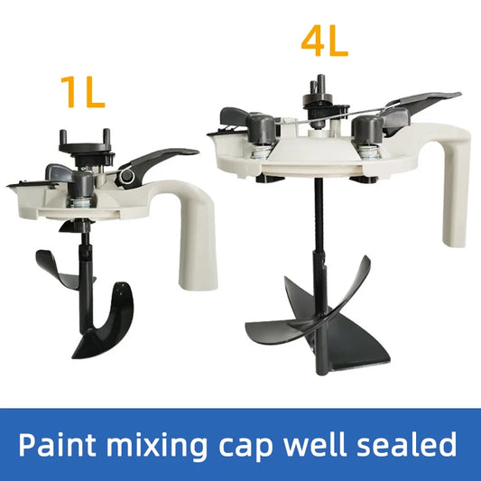Paint Slurry Mixing Cover & Agitator Tool – Sealing Lid for 1L/4L Paint Cans