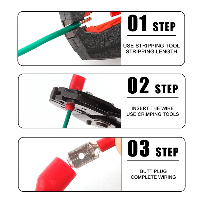 FDD/MDD 6.3mm Spade Terminal Connectors (50pcs)