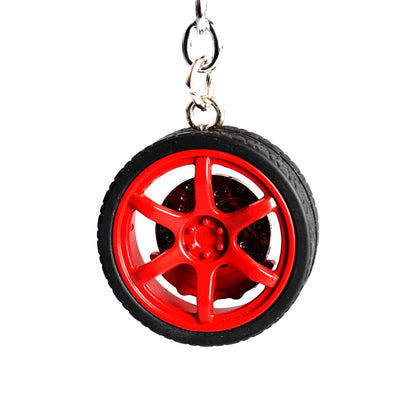 Wheel Keychain - TE37 TOYOTA Style with Aluminum Brake