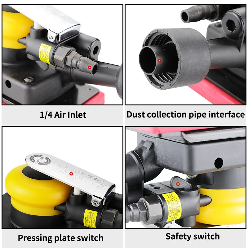 Pneumatic Air Square Sanding Machine (Mirka MIRKA Clone) 70x198mm, 90x180 and 70x100