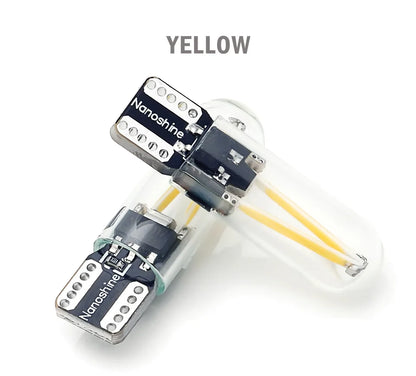 W5W T10 LED COB Filament Bulb – Car Interior Reading, Dome & License Plate Light (12V)