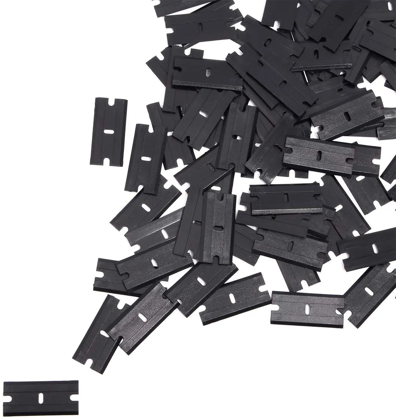 Plastic Razor Blade Double Edged 100pcs - Window Glass Scraper, Wrapping Squeegee,Tools