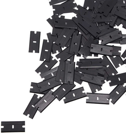 Plastic Razor Blade Double Edged 100pcs - Window Glass Scraper, Wrapping Squeegee,Tools