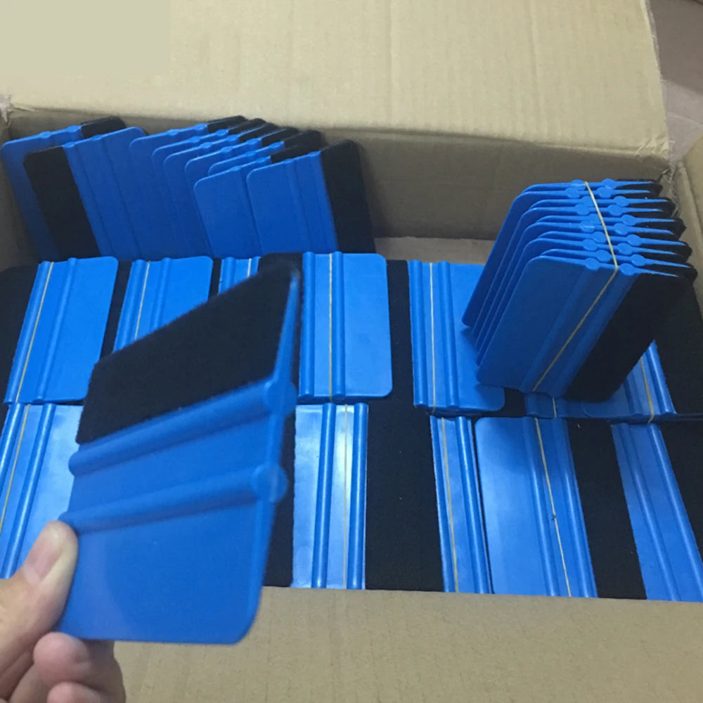 Plastic Squeegee's Felt Edge, Wrapcutter or Scraper Vinyl For Car Wrapping 50/100/200 pieces