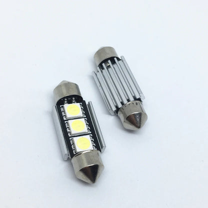 C5W 12V LED Lamp, SMD 5050 Light, 10pcs 36,39 & 41mm. CANBUS Error Free