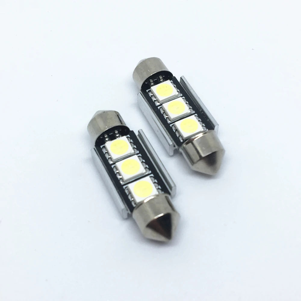 C5W 12V LED Lamp, SMD 5050 Light, 10pcs 36,39 & 41mm. CANBUS Error Free