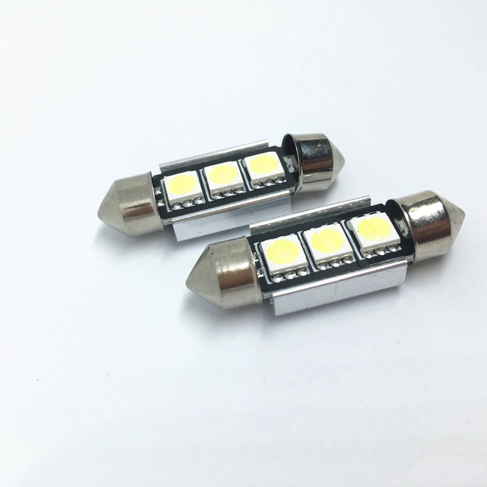 C5W 12V LED Lamp, SMD 5050 Light, 10pcs 36,39 & 41mm. CANBUS Error Free