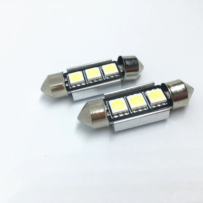 C5W 12V LED Lamp, SMD 5050 Light, 10pcs 36,39 & 41mm. CANBUS Error Free
