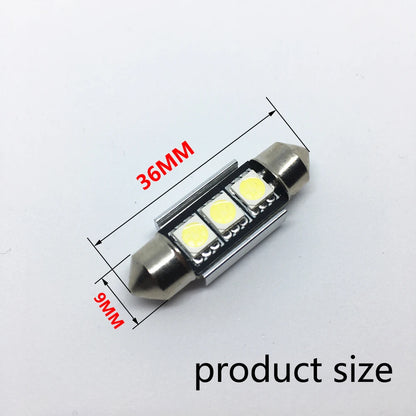 C5W 12V LED Lamp, SMD 5050 Light, 10pcs 36,39 & 41mm. CANBUS Error Free