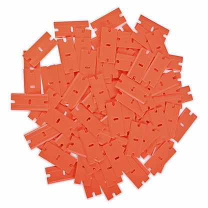 Plastic Razor Blade Double Edged 100pcs - Window Glass Scraper, Wrapping Squeegee,Tools