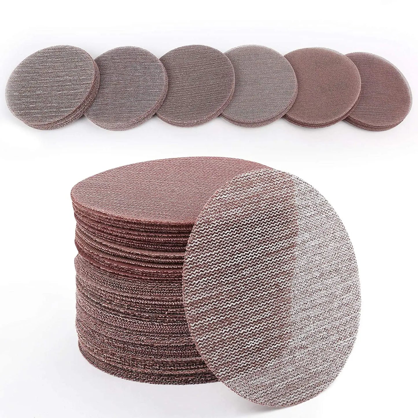 Mesh Disc Sandpaper, Official VIBRATITE 150mm/6 Inch, 80-600Grit 60Pcs