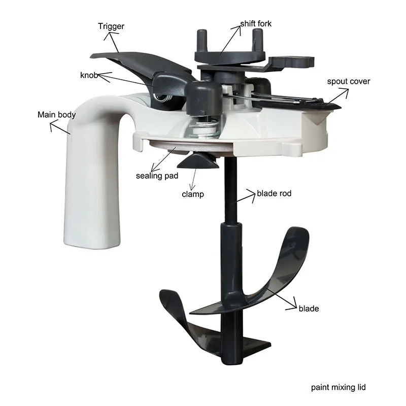 Paint Slurry Mixing Cover & Agitator Tool – Sealing Lid for 1L/4L Paint Cans