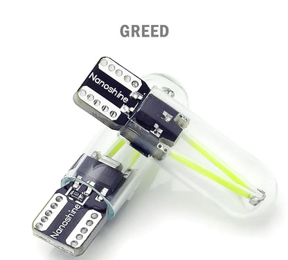 W5W T10 LED COB Filament Bulb – Car Interior Reading, Dome & License Plate Light (12V)