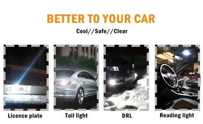 W5W T10 LED COB Filament Bulb – Car Interior Reading, Dome & License Plate Light (12V)