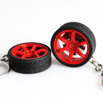 Wheel Keychain - TE37 TOYOTA Style with Aluminum Brake