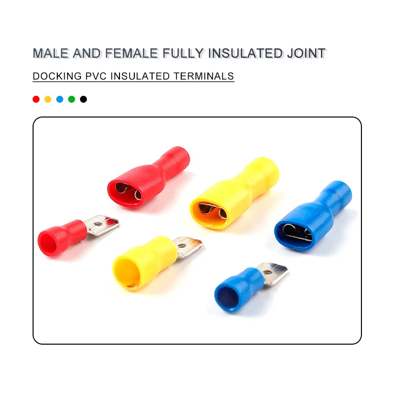 FDD/MDD 6.3mm Spade Terminal Connectors (50pcs)