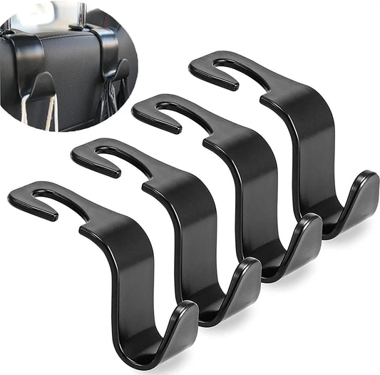 Car Seat Back Hook Set – Universal Headrest Organizer Hanger for Bags & Groceries