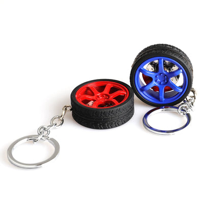 Wheel Keychain - TE37 TOYOTA Style with Aluminum Brake