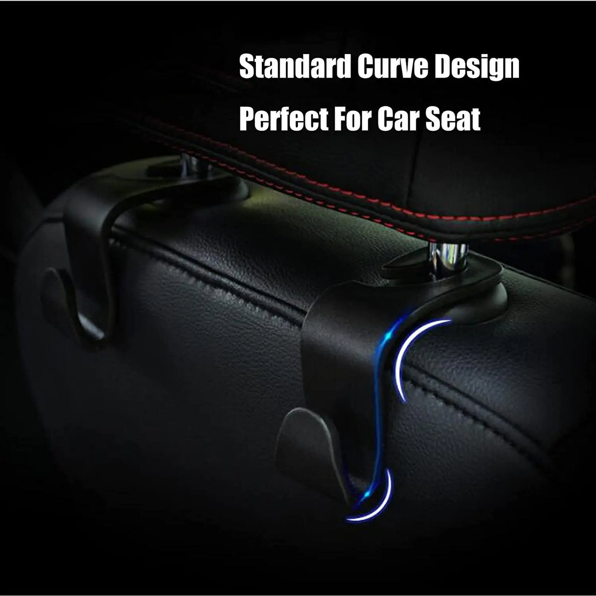 Car Seat Back Hook Set – Universal Headrest Organizer Hanger for Bags & Groceries