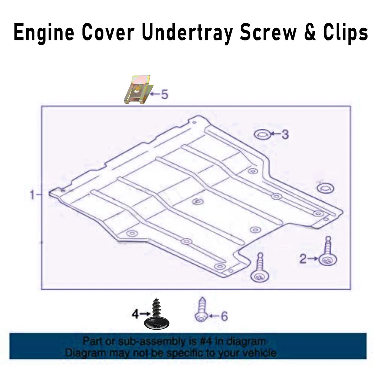 Torx Screw Retainer Clip For VAG VW Audi, Engine Cover, Undertray, Splash Guards, Wheel Arch