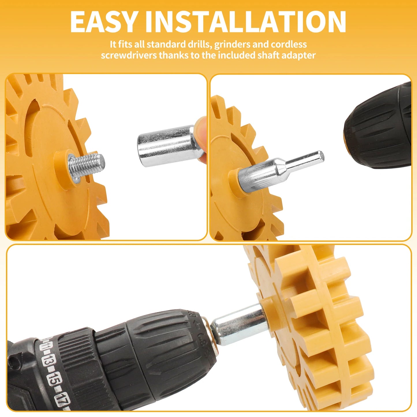 Rubber Eraser Wheel, Adhesive/Vinyl Remover