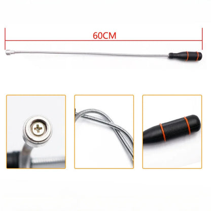 Flexible Magnetic Pickup Tool – Foldable Gooseneck Grabber for Engine Bay & Garage