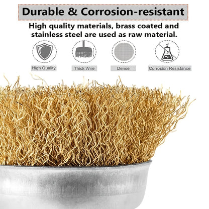 Wire Wheel Brush, Cup Brush for Drill Set 3-10 Pack, 1/4 Inch