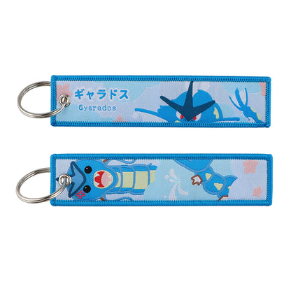 Embrioded Keychain - Pokemon Anime, Pikachu,Squirtle, Eevee, Snorlax, Bulbasaur and more
