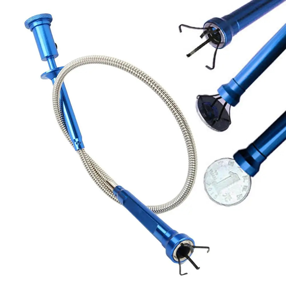 4-Claw Extendable Magnet Pickup Tool, Sewer Unclogger, Telescopic With Led Lights