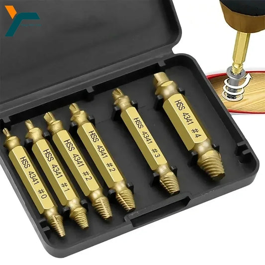 Damaged Screw Extractor Set – HSS Drill Bit Kit for Stripped & Broken Screws