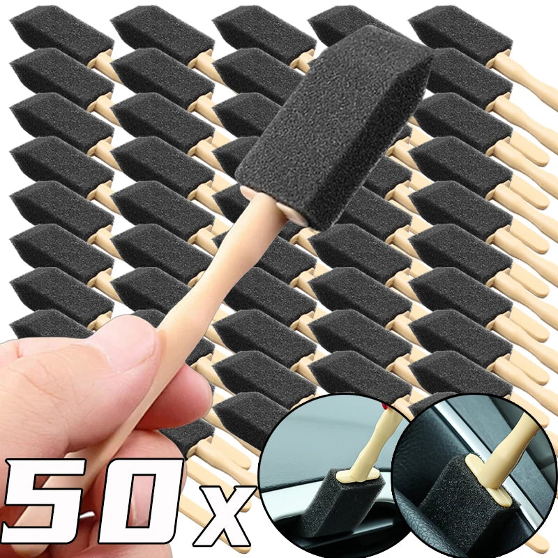 Car AC Vent Cleaning Brush Set – Detail Foam Swabs for Vents & Interior Crevices