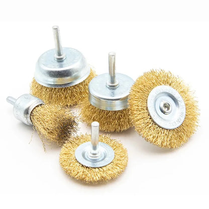 Polish Steel Wire Brush Hexagonal Handle Electric Rust Removal Brush High-speed Rotation Welding Point Polishing Tool Accessory